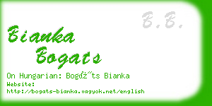 bianka bogats business card